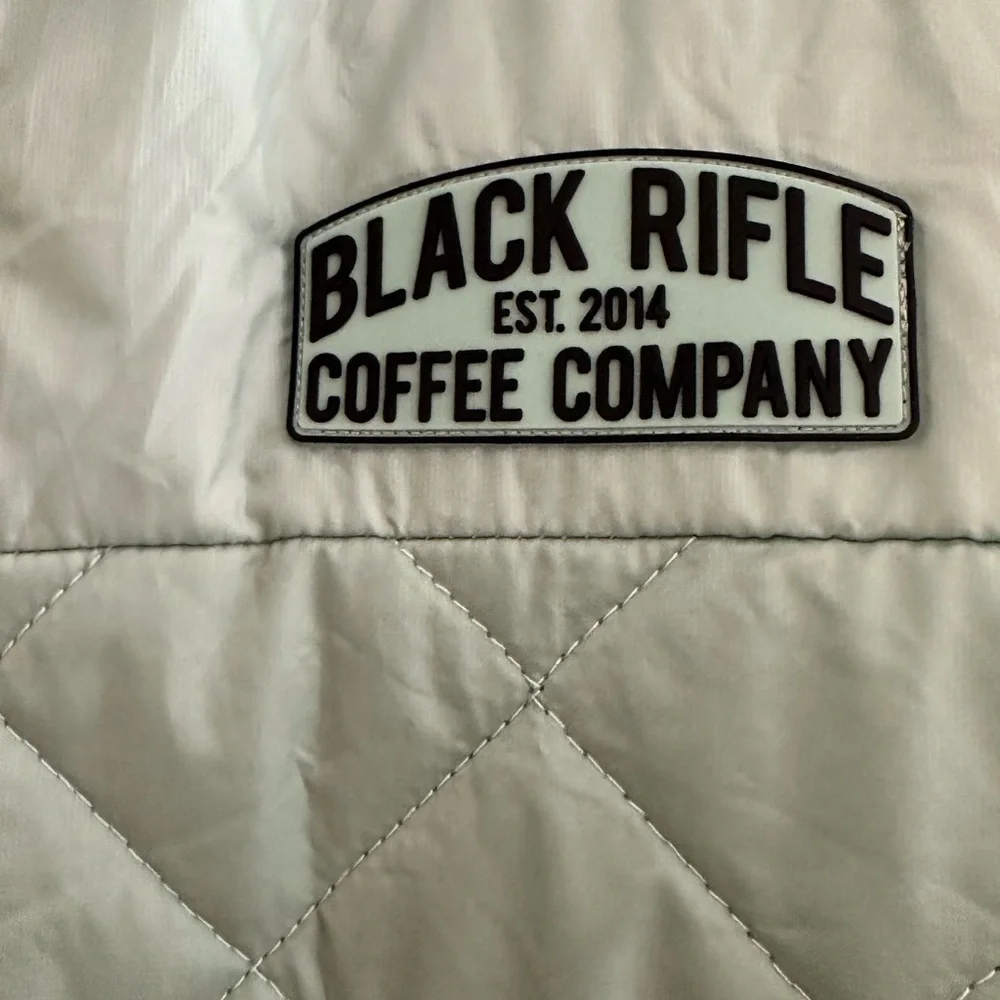 Black Rifle Coffee Company Women's Light Blue Puffer Jacket - NWT Medium - Picture 4 of 7